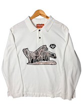 Load image into Gallery viewer, TEAMWORK PATCH L/S POLO - WHITE
