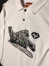 Load image into Gallery viewer, TEAMWORK PATCH L/S POLO - WHITE