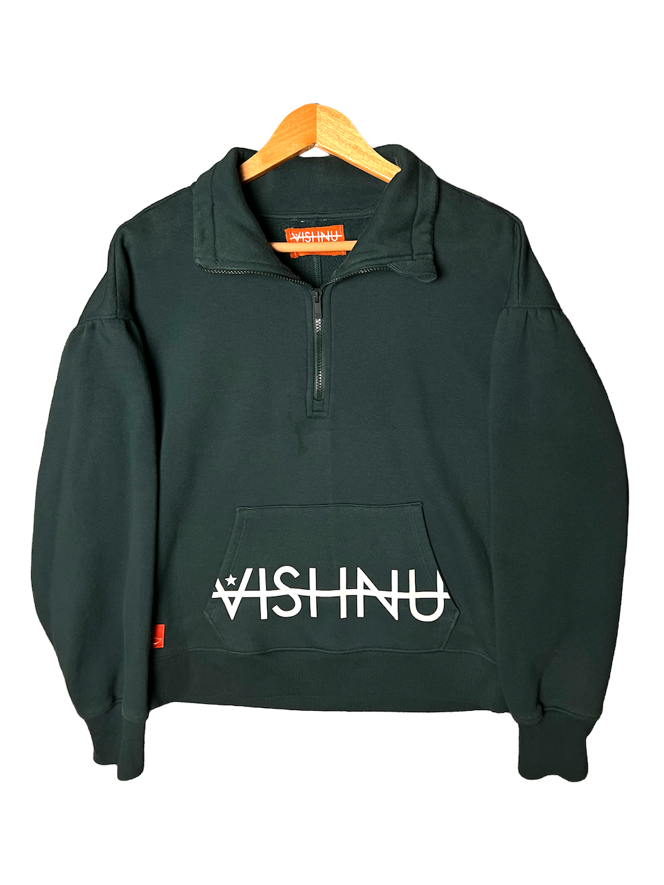 CUT OFF HALF ZIP - FOREST