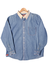 Load image into Gallery viewer, DECO DENIM BUTTON UP - BLUE
