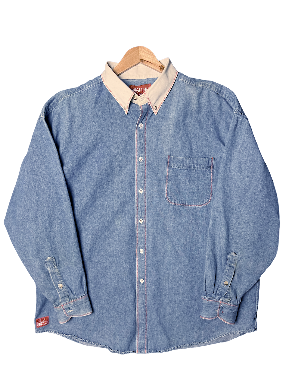 DECO DENIM BUTTON UP - BLUE
