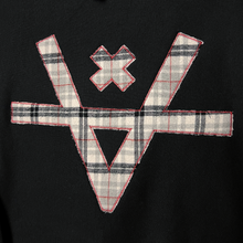 Load image into Gallery viewer, NEW V LIGHT PLAID HOODIE - BLACK
