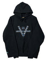 Load image into Gallery viewer, NEW V MONOGRAM HOODIE 2 - BLACK
