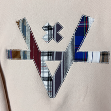 Load image into Gallery viewer, NEW V PATCHWORK HOODIE - ALMOND
