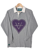 Load image into Gallery viewer, EDGE HEART PATCH L/S RUGBY - GREY
