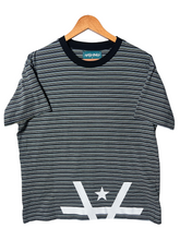 Load image into Gallery viewer, CUT OFF V TEE - BLUE STRIPES
