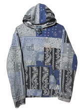 Load image into Gallery viewer, BANDANA HOODIE - BLUE/GREY/BLACK
