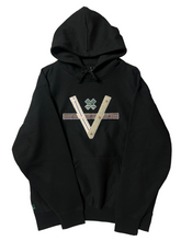Load image into Gallery viewer, BUTTONS V HOODIE - BLACK
