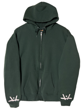 Load image into Gallery viewer, HIDDEN CUFF ZIP HOODIE 2- FOREST
