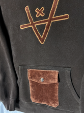 Load image into Gallery viewer, POCKET ON POCKET HOODIE 2 - CHOCOLATE
