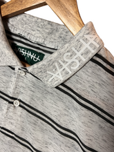 Load image into Gallery viewer, THINNED OUT POLO - ASH/BLACK STRIPED
