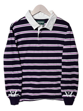 Load image into Gallery viewer, HIDDEN CUFFS CROPPED RUGBY - DARK PURPLE/PINK
