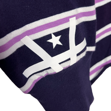 Load image into Gallery viewer, HIDDEN CUFFS CROPPED RUGBY - DARK PURPLE/PINK
