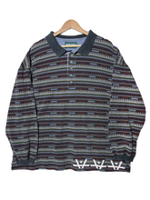 Load image into Gallery viewer, TRIPLE SUNRISE LS POLO 2 - WINE/BLUEGREY
