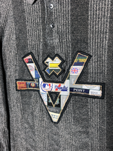 Load image into Gallery viewer, TAG PATCH VELOUR LS POLO - METAL GREY
