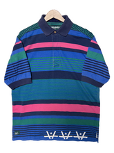Load image into Gallery viewer, TRIPLE SUNRISE POLO 3 - PINK/BLUE/BLACK
