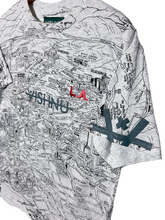Load image into Gallery viewer, LOS ANGELES MAP TEE - BLACK/WHITE
