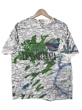 Load image into Gallery viewer, PENNSYLVANIA MAP TEE - BLACK/WHITE
