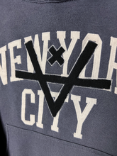 Load image into Gallery viewer, NYC CUT OUT HOODIE (LADIES) - DENIM BLUE
