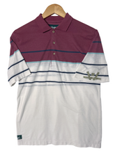 Load image into Gallery viewer, SUNRISE SLEEVE POLO - WHITE/FADED RED
