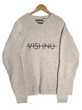 Load image into Gallery viewer, CUTOUT TEXT SWEATER - CREAM HEATHER
