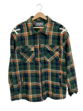 Load image into Gallery viewer, COLONEL ZIP UP FLANNEL - GREEN/ORANGE
