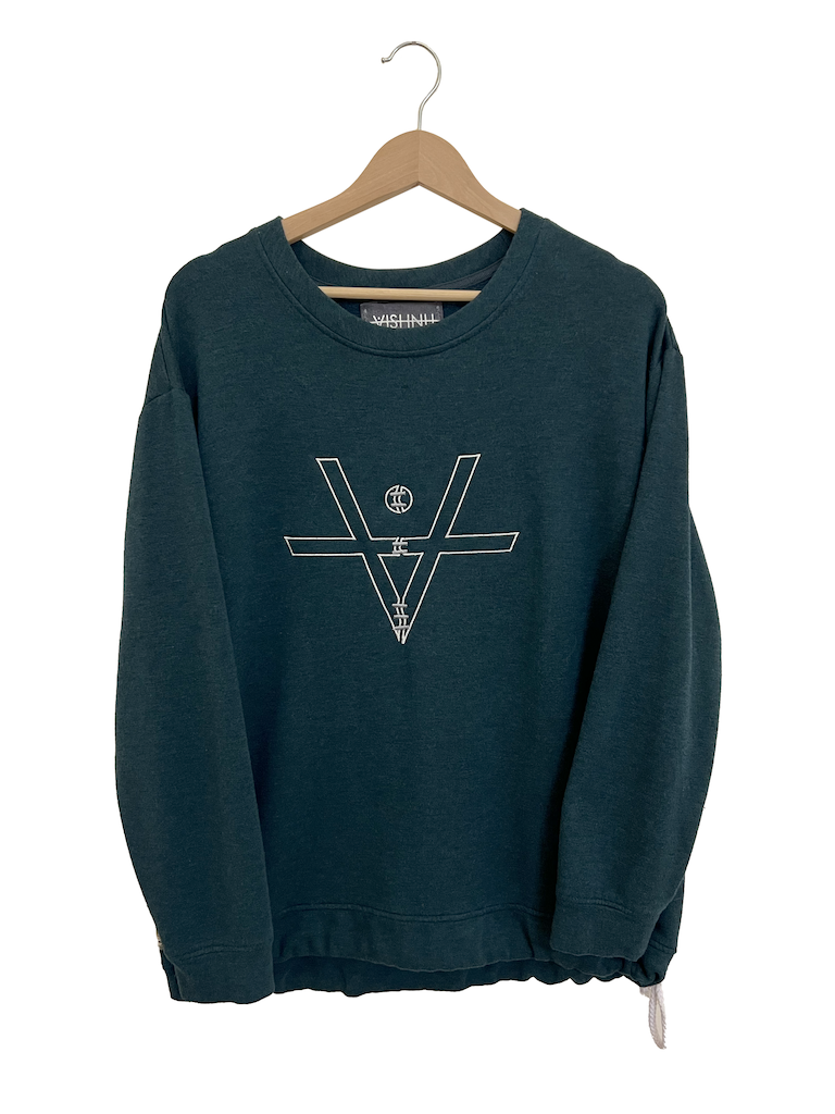 STAPLES CINCHED SWEATER - DARK GREEN
